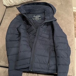 Navy blue Abercrombie puffy jacket